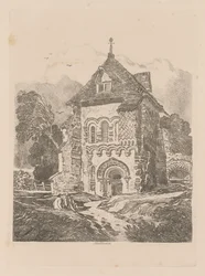 Liber Studiorum : Planche 36, Église près de Durham