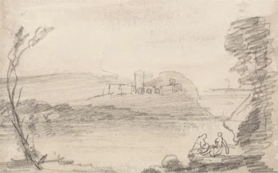 Ruine sur un lac, à la manière de Richard Wilson