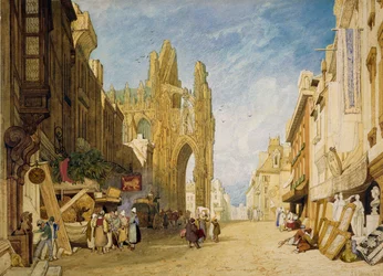 Scène de Rue à Alençon, Normandie, 1828