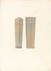 Études de deux couvercles de cercueils provenant d