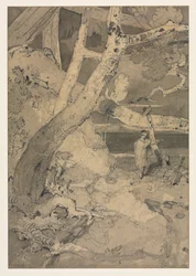 Voyageur dans un paysage boisé, 1806