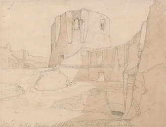 Vue du Donjon de Château Gaillard, près des Andelys, Normandie