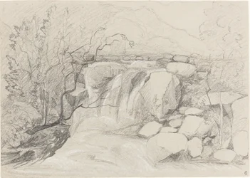 Cascade avec rochers