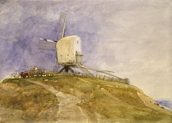 Moulin à Vent sur une Colline, 19ème siècle