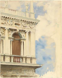 Un coin de la bibliothèque à Venise, 1904-1907