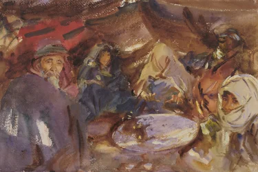 Gitans arabes dans une tente, 1905-06
