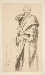 Figure drapée debout