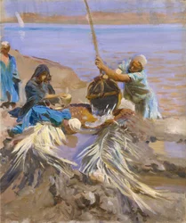 Égyptiens élevant de l