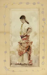 Fille en costume espagnol, avant 1880