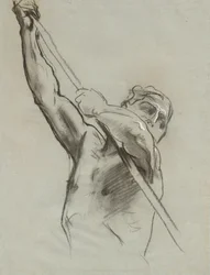 Torso masculin avec poteau, 1890-1900