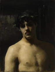 Homme portant des lauriers