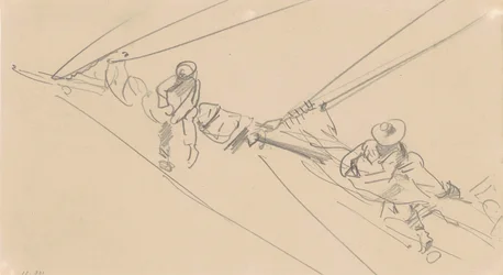 Hommes sur un espar, c.1876