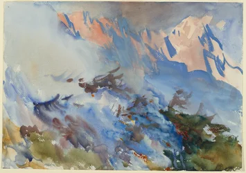 Feu de montagne, vers 1906-1907 (aquarelle opaque et translucide)