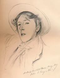 Esquisse de portrait de Mlle Violet Paget Vernon Lee, vers 1881