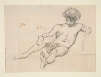 Figure nue allongée