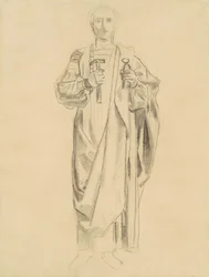 Étude pour Dogme de la Rédemption : Frise des Anges [recto], 1895-1903
