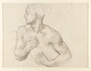Étude de Clytemnestre pour Oreste poursuivi par les Furies, fresque, Escalier, Musée des Beaux-Arts, Boston