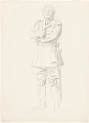 Étude du général Louis Botha pour les officiers généraux de la Première Guerre mondiale