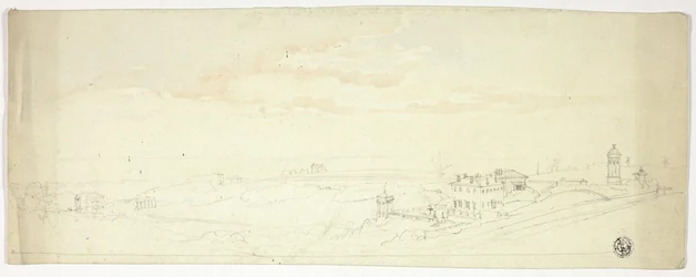 Vue panoramique de la ville de bord de mer