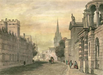 La Grande Rue, Oxford, gravée par G. Hollis, 1835