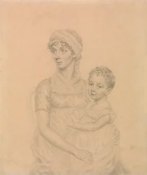 Lady Wigram avec son fils infant, William Pitt Wigram