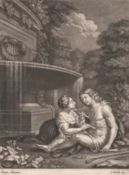 Vénus Retenant Adonis de la Chasse