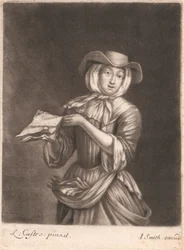 Femme vendant de la musique