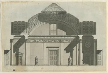 Chillington Hall : dessin sépia