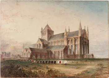 Prieuré de Tynemouth, extérieur, restauration conjecturale