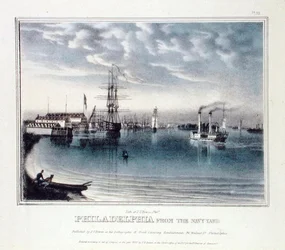 Philadelphie depuis le chantier naval, c.1840