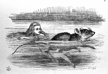 Alice au pays des merveilles par Lewis Carroll (E. Dodgson). Illustration de la première édition par Tenniel