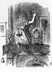 Alice traversant le miroir - dans « Les aventures d
