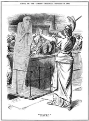 Britannia repoussant le choléra aux ports britanniques, 1892