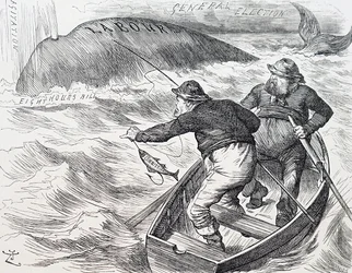 Caricature de John Tenniel, illustrateur anglais, humoriste graphique et caricaturiste politique. 1/1/1891