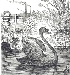 Caricature commentant la pollution de la Tamise à Londres