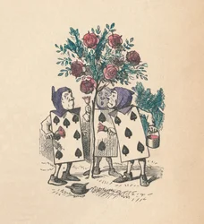 Les cartes à jouer peignant les rosiers, 1889