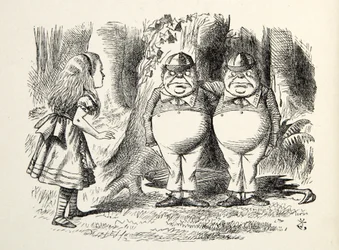 Tweedledum et Tweedledee, illustration de De l