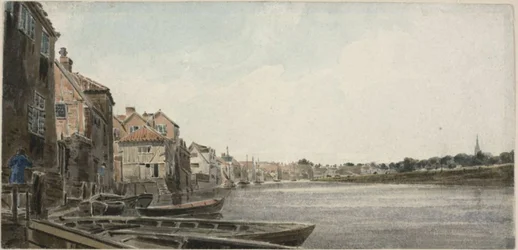 Vue sur le Wensum à King Street, prise du pont Foundary