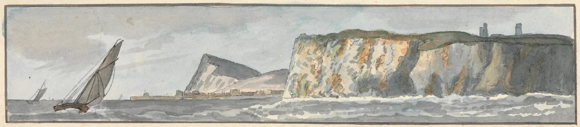 Le South Foreland et la falaise de Shakespeare (un des cinq dessins sur un montage)