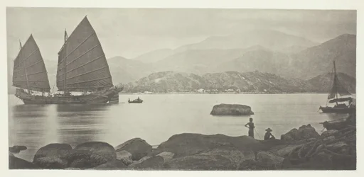 Un jonque de commerce de Canton, vers 1868