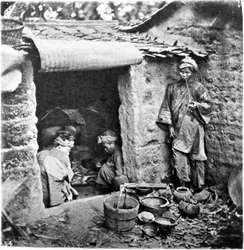 Chine, une famille simple, vers 1870