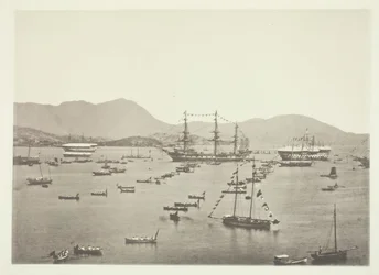 Le port, Hong-Kong, vers 1868