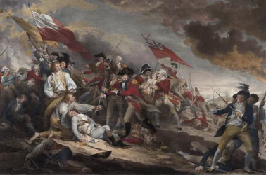 La mort du général Warren à la bataille de Bunker Hill, 17 juin 1775, pub. 1786