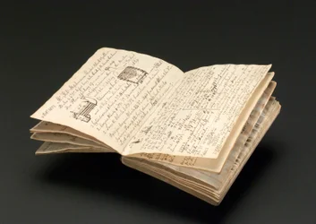 Carnet appartenant à John Urpeth Rastrick, utilisé pour enregistrer les détails des essais de locomotives de Rainhill en 1829