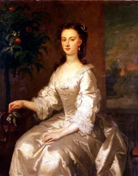 Portrait de Mary, comtesse de Delorain près d