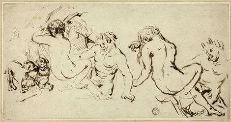 Esquisses de nymphes, de satyres et de putto