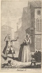 Frontispice de Sganarelle de Molière, ou le Cocu Imaginaire, vers 1732