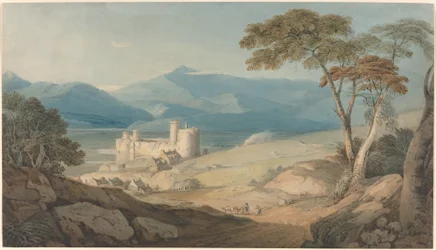 Château de Harlech et Snowdon