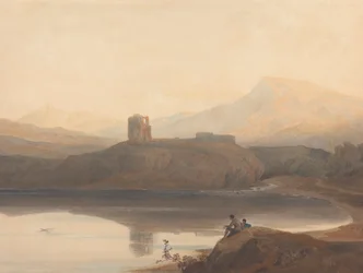 Lac de Llanberis, avec le château Dolbadern