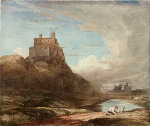 Vue du château de Holy Island